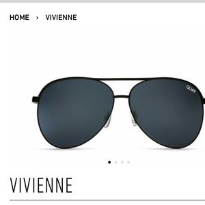 Quay Australia - Black Aviator Sunglasses